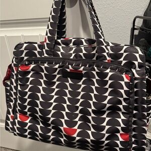 Ju-Ju-Be Black and Red Patterned Baby Bag